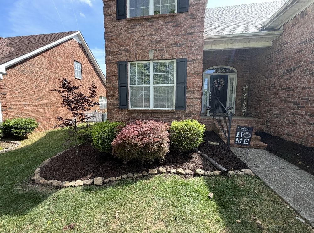 Fresh mulch bed project